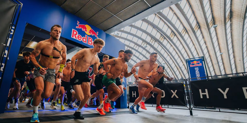 Hyrox athletes at the Red Bull start tunnel