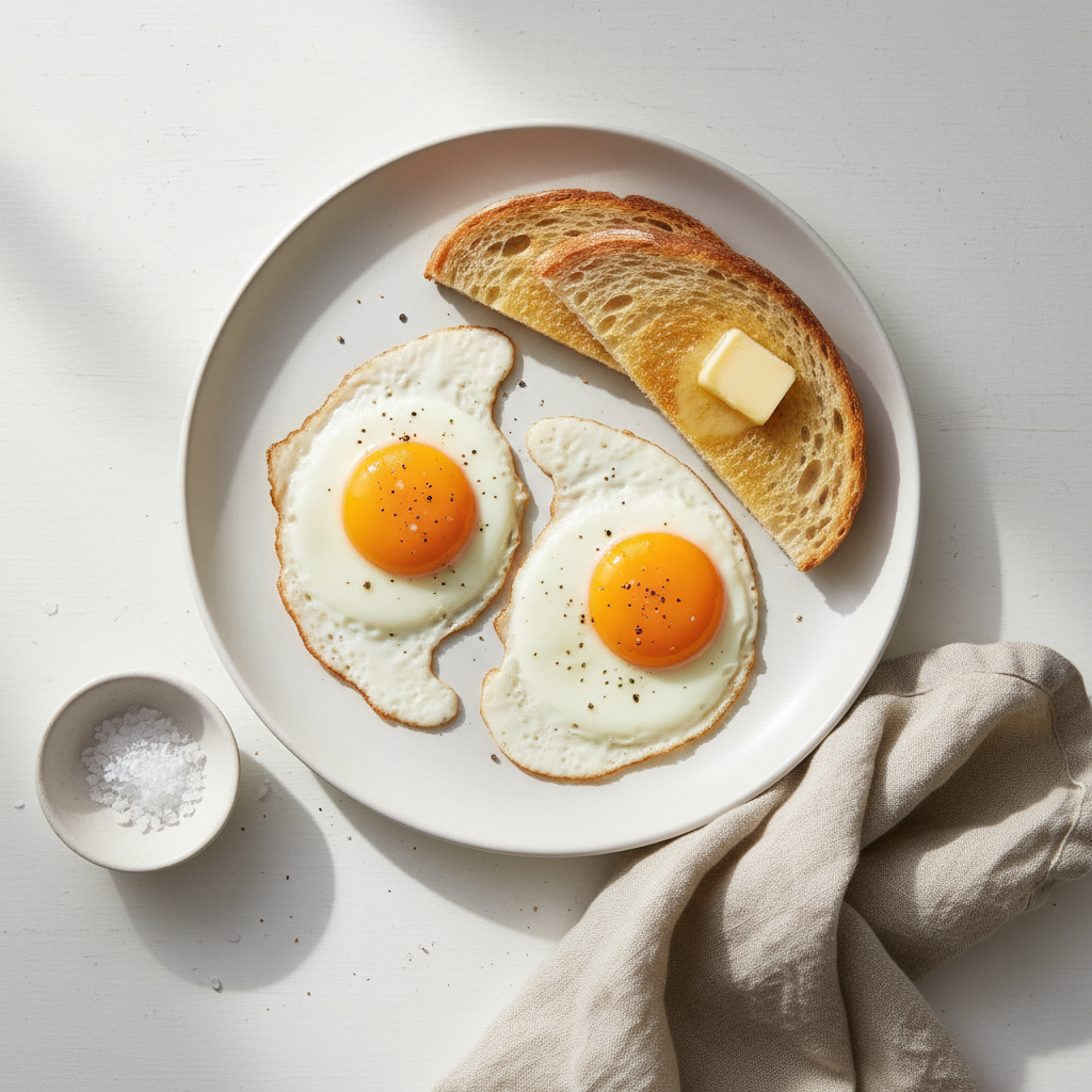 Toast with eggs